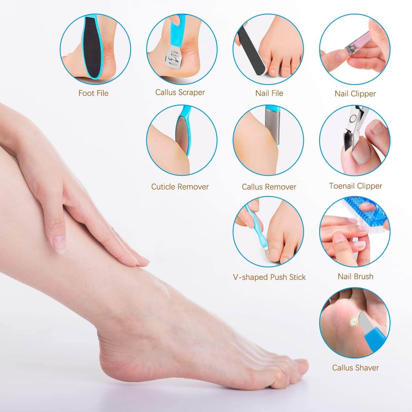 10 Pcs per Set Professional Pedicure Kit