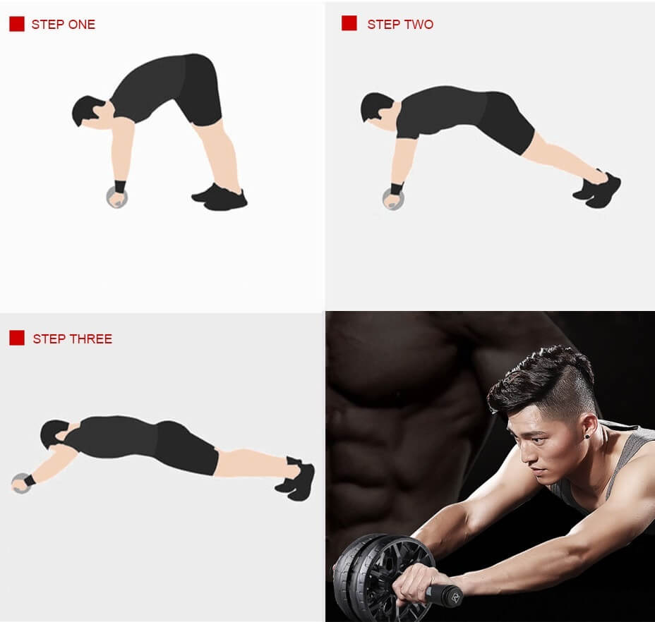 Abs Wheel Roller, Abdominal Exercise Roll Machine, Abs Workout Roller