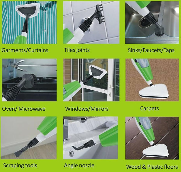Multifunction Steam Mop Cleaner - Green