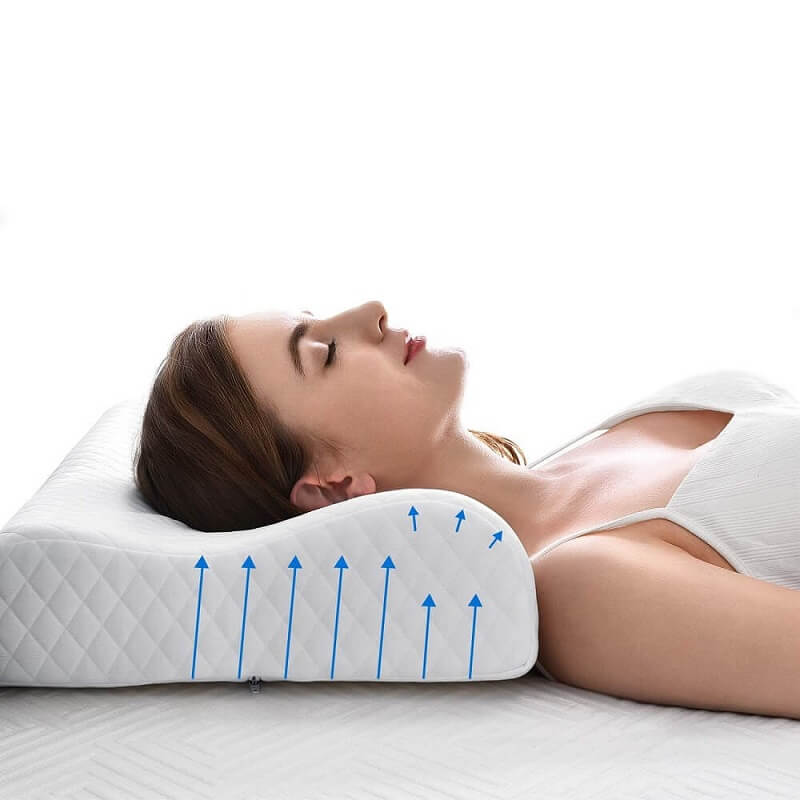 Side Sleeper Pillow LHNFT Ergonomic Contour Pillow For Neck