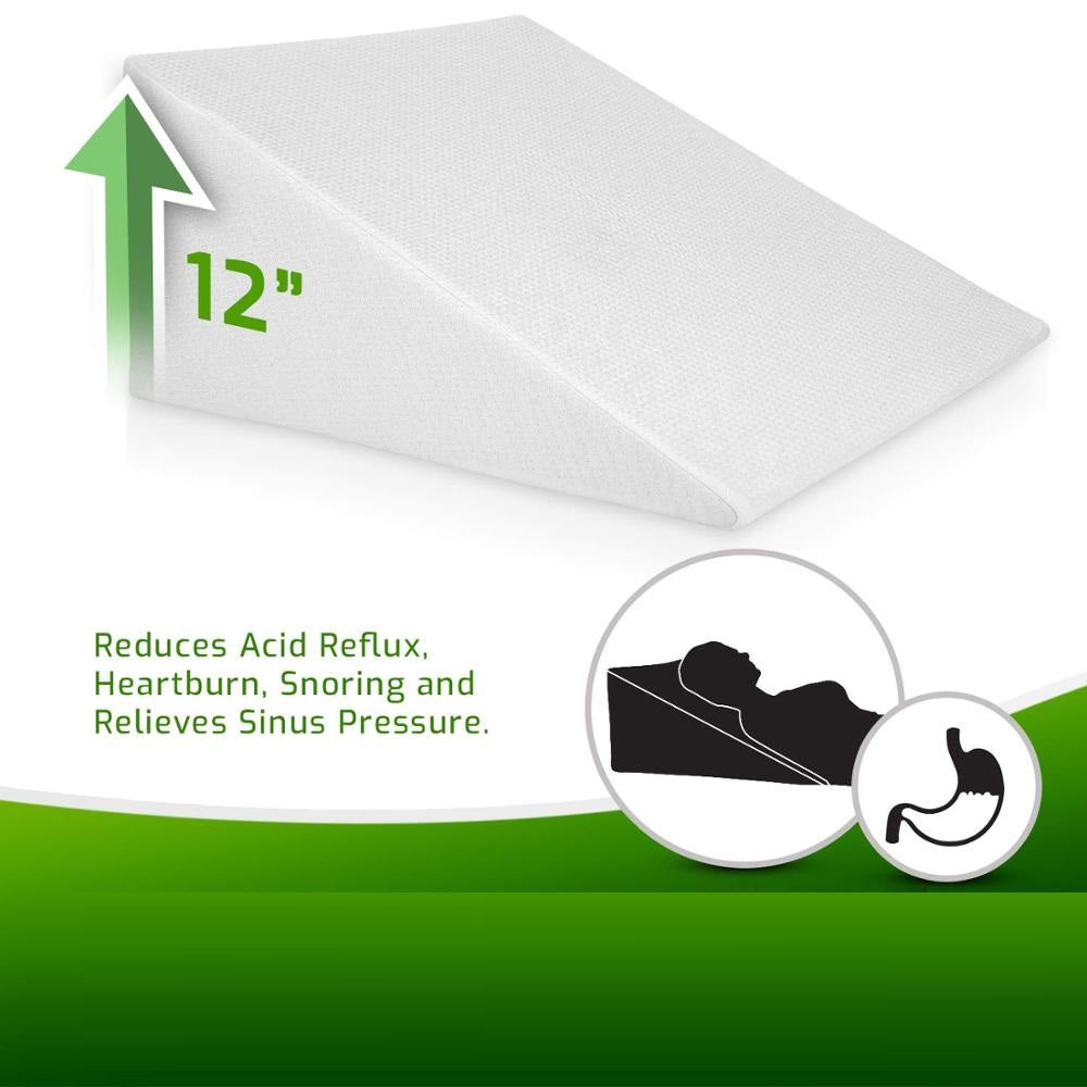 Premium Bed Wedge Pillow With Memory Foam