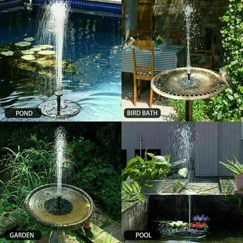 Solar Bird Bath Water Fountain