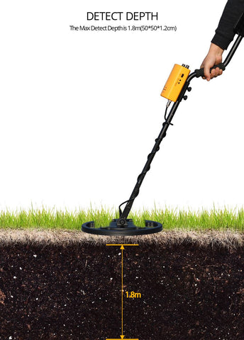 Waterproof Metal Detector, 1200mAh Battery